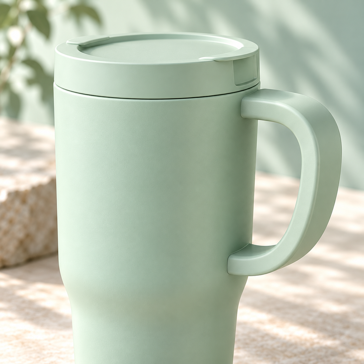 Mint Loop Tumbler with Integrated Side Handle