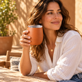 Terracotta Orbit Tumbler with Rounded Ring Bands